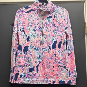 Lilly Pulitzer Skipper Popover in print Sugartown Flamingo